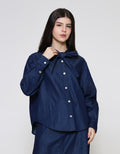 ZES With Big Bow Blouse Denim Wanita BLDT002
