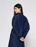 ZES With Big Bow Blouse Denim Wanita BLDT002