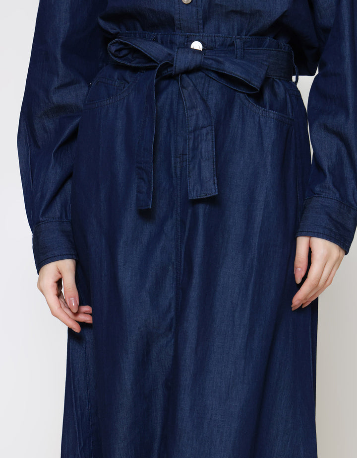 ZES Belt Rok Denim Wanita BLDD001