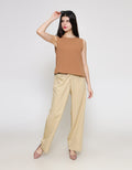 ZES Sleeveless With Statement Button Blouse Wanita MPRWT007