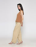 ZES Sleeveless With Statement Button Blouse Wanita MPRWT007
