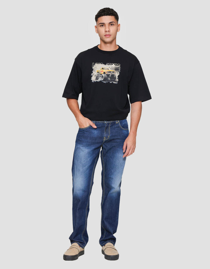 Lois Slim Fit Jeans Pocket Celana Denim Pria