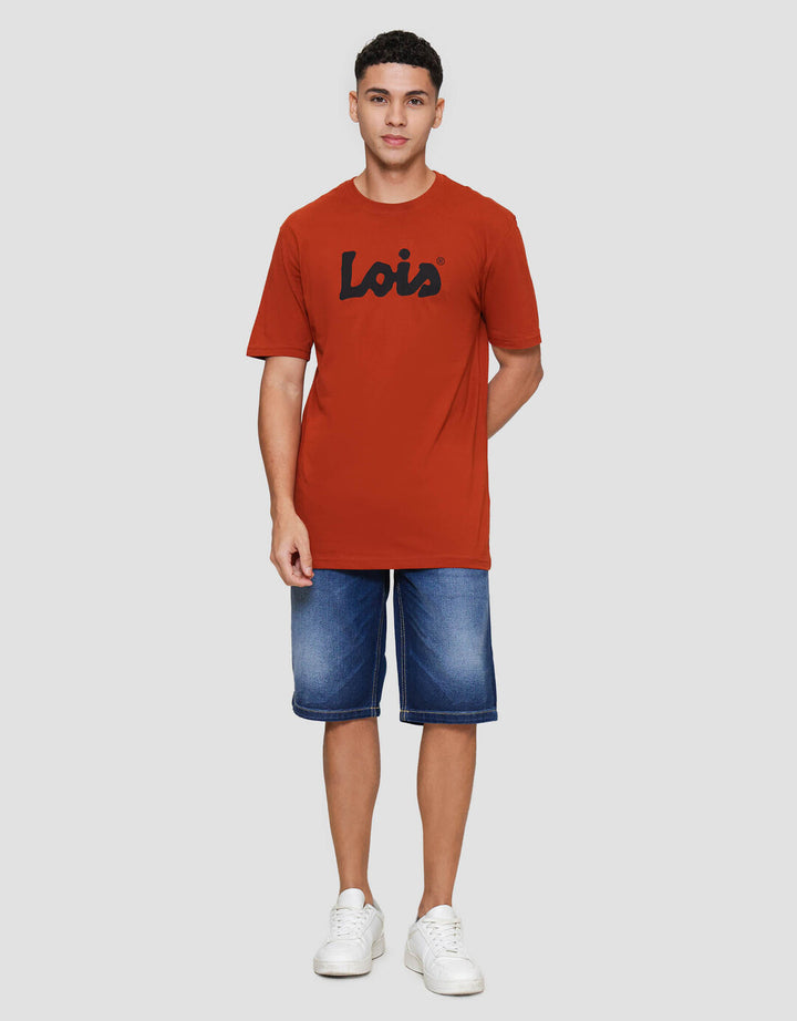 Lois Print Bold Brand Kaos Lengan Pendek Pria