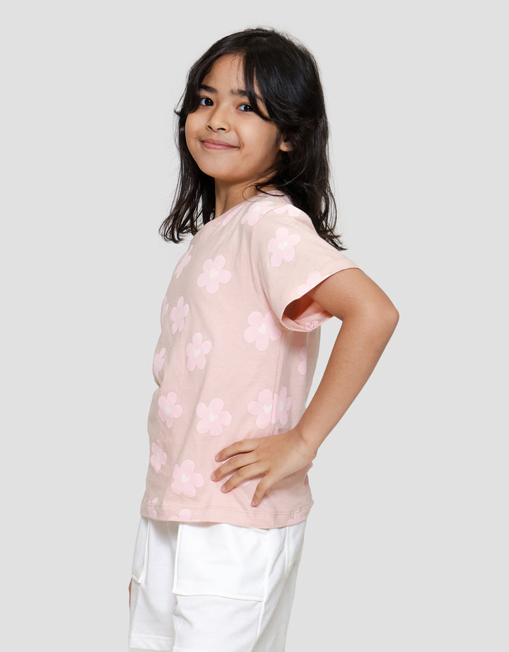 Little M Flower Kecil Kaos Anak Perempuan