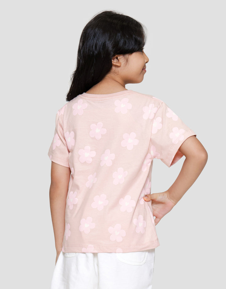 Little M Flower Kecil Kaos Anak Perempuan