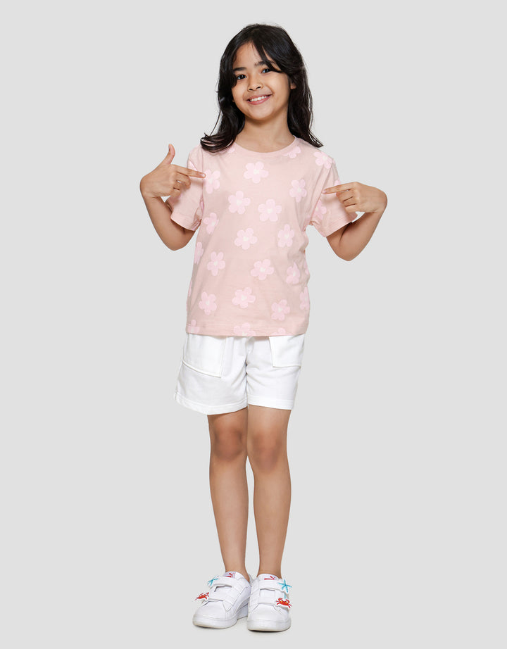 Little M Flower Kecil Kaos Anak Perempuan