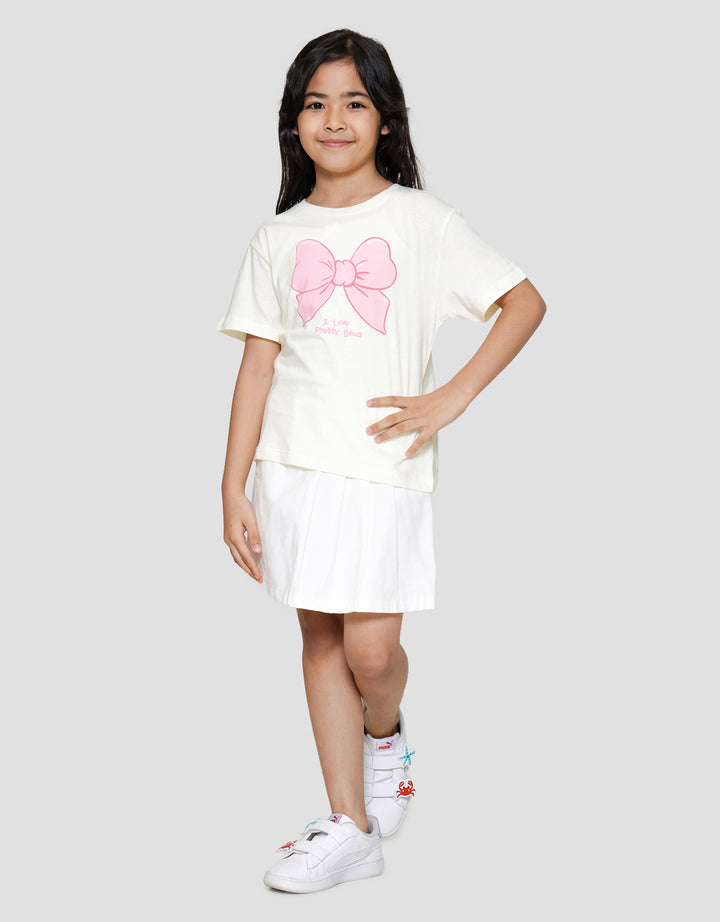 Little M Il Pretty Bow Kaos Anak Perempuan
