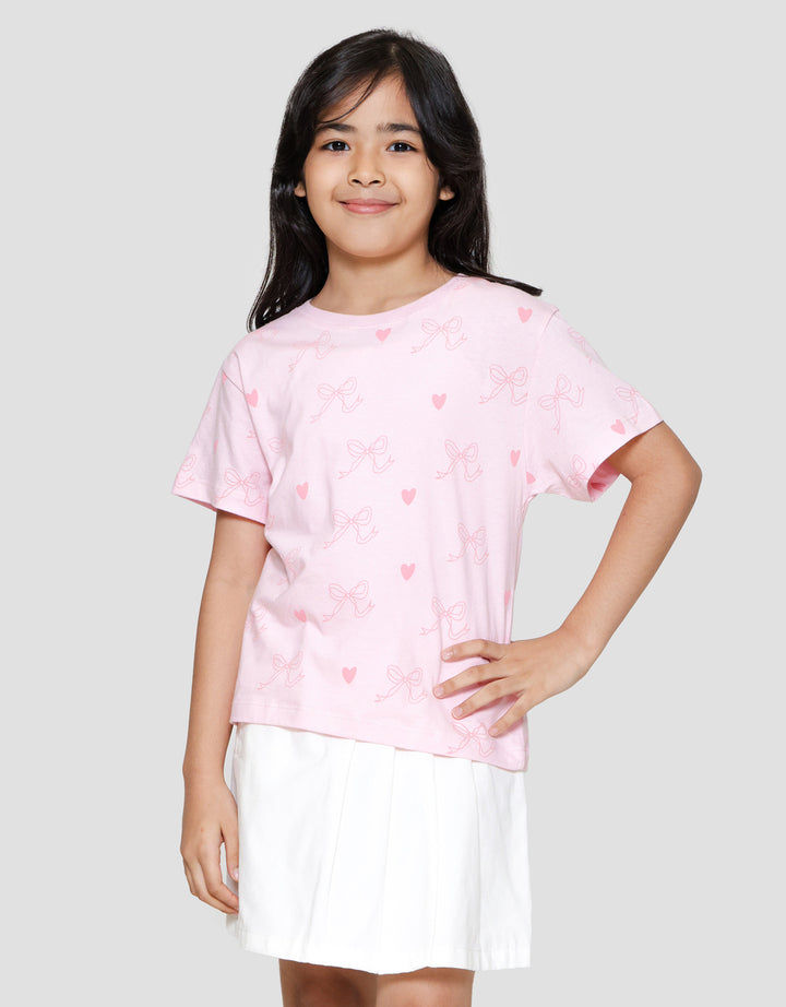 Little M Print Pita Kaos Anak Perempuan