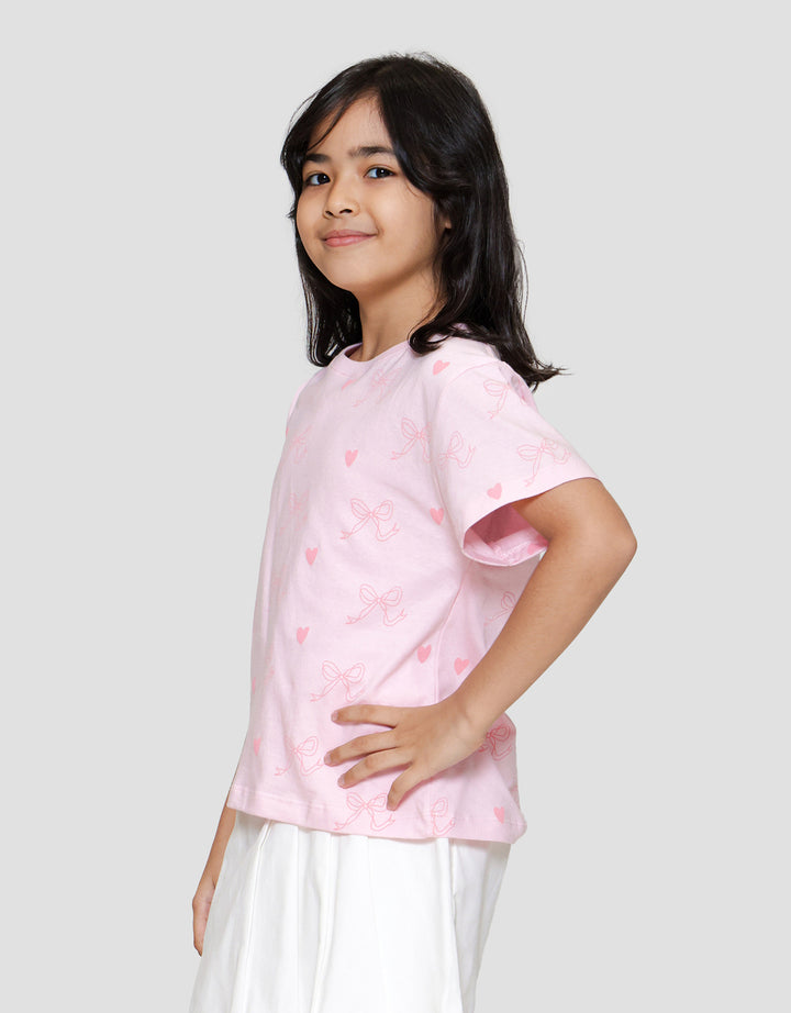 Little M Print Pita Kaos Anak Perempuan