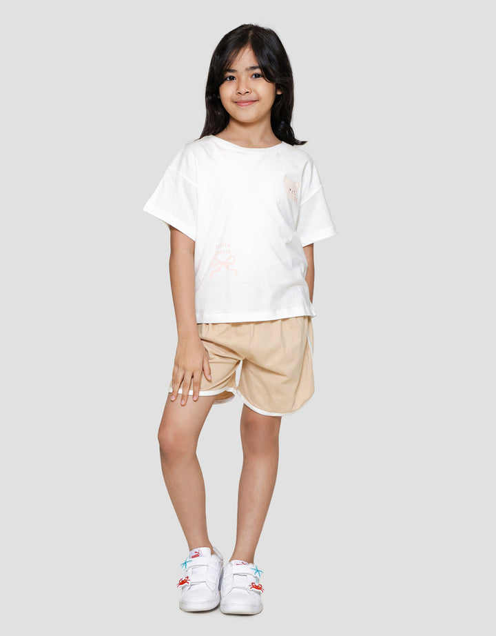 Little M Back Print Kaos Anak Perempuan