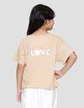 Little M Love Back Print Kaos Anak Perempuan