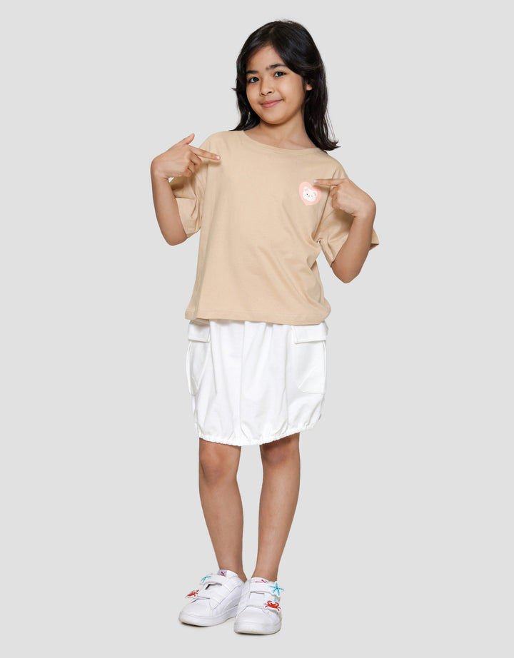 Little M Love Back Print Kaos Anak Perempuan