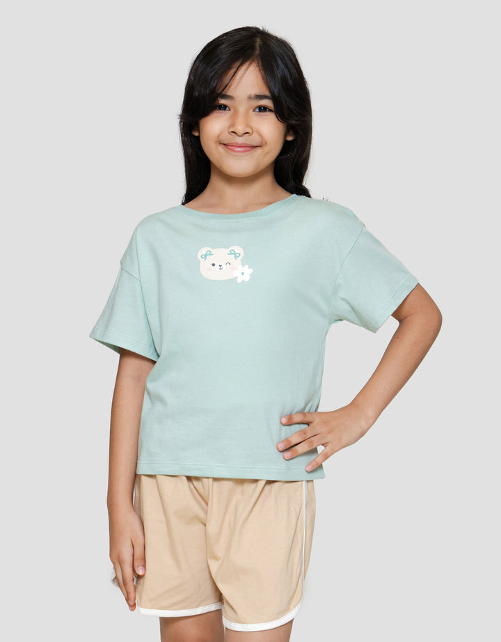 Little M Back Print Kaos Anak Perempuan