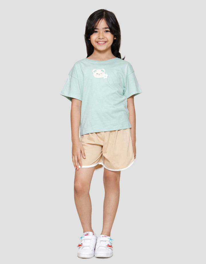 Little M Back Print Kaos Anak Perempuan