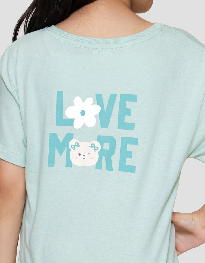 Little M Back Print Kaos Anak Perempuan