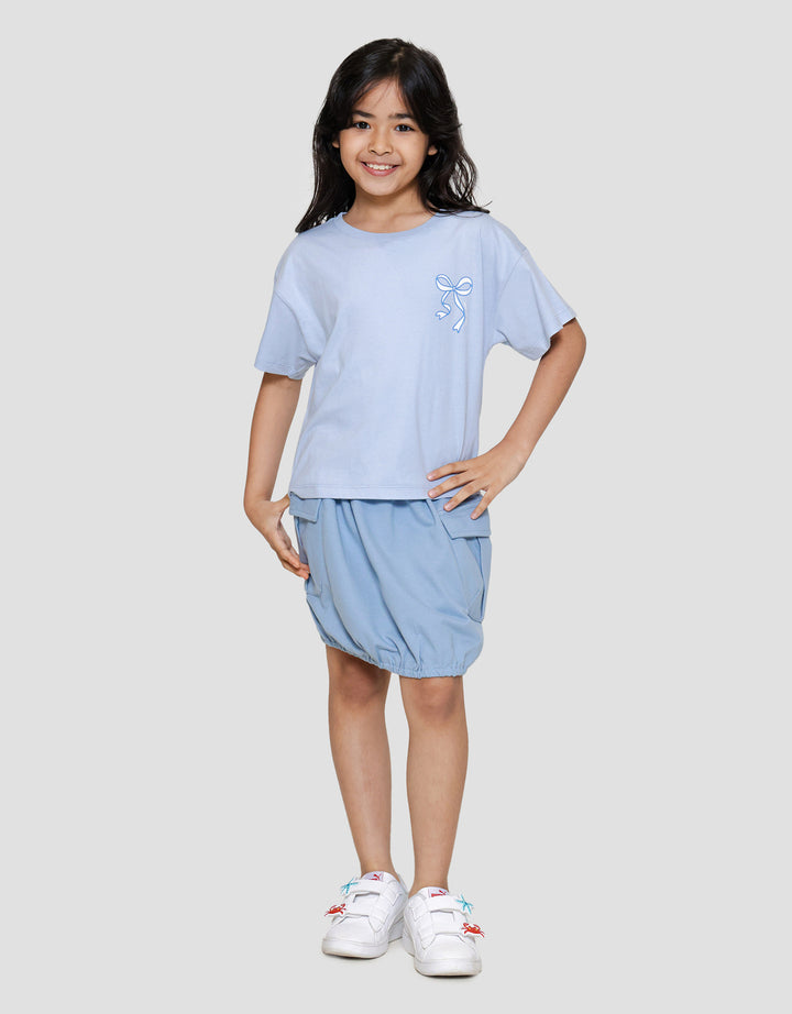 Little M Back Print Pita Kaos Anak Perempuan