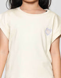 Little M Enzyme Lengan Lipat Kaos Anak Perempuan