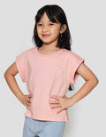 Little M Enzyme Lengan Lipat Kaos Anak Perempuan