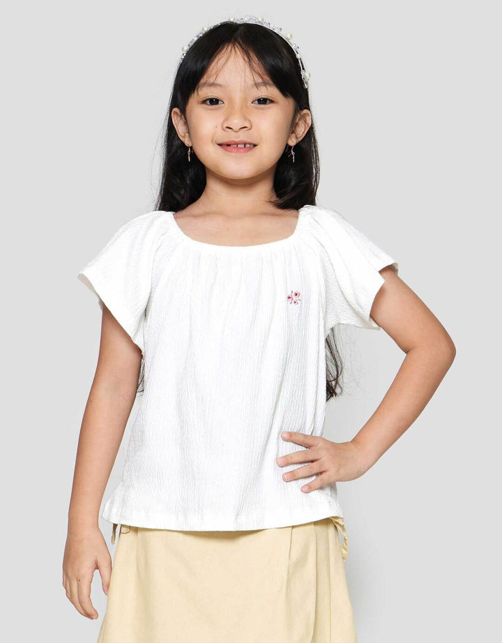 Little M Gathered Lengan Flare Simply Kaos Anak Perempuan