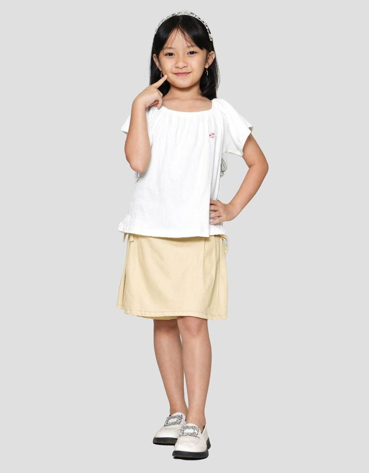 Little M Gathered Lengan Flare Simply Kaos Anak Perempuan