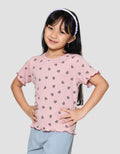 Little M Rib Bordir Chenile Pita Kaos Anak Perempuan