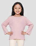 Little M Rib Bordir Chenile Pita Kaos Anak Perempuan