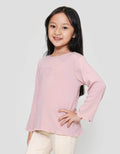 Little M Rib Bordir Chenile Pita Kaos Anak Perempuan