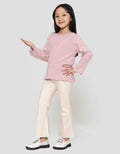 Little M Rib Bordir Chenile Pita Kaos Anak Perempuan