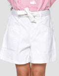 Little M Twill With Tali Pinggang  Celana Pendek Anak Perempuan