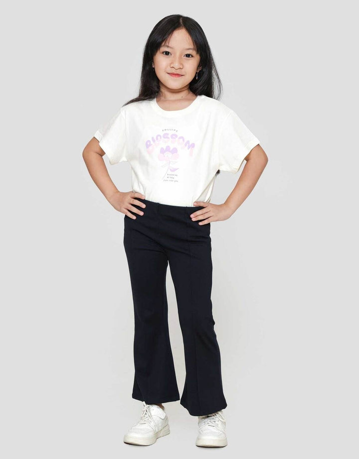 Little M Flare Rayon Spandex Celana Legging Anak Perempuan