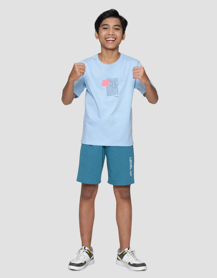 Nevada Print Watch The Game With Patch Kaos Anak Laki-laki