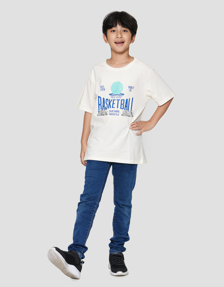 Nevada Print Basketball Kaos Anak Laki-laki