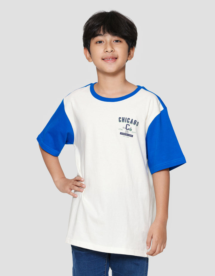 Nevada Small Front Print Basket With Contrast Kaos Anak Laki-laki