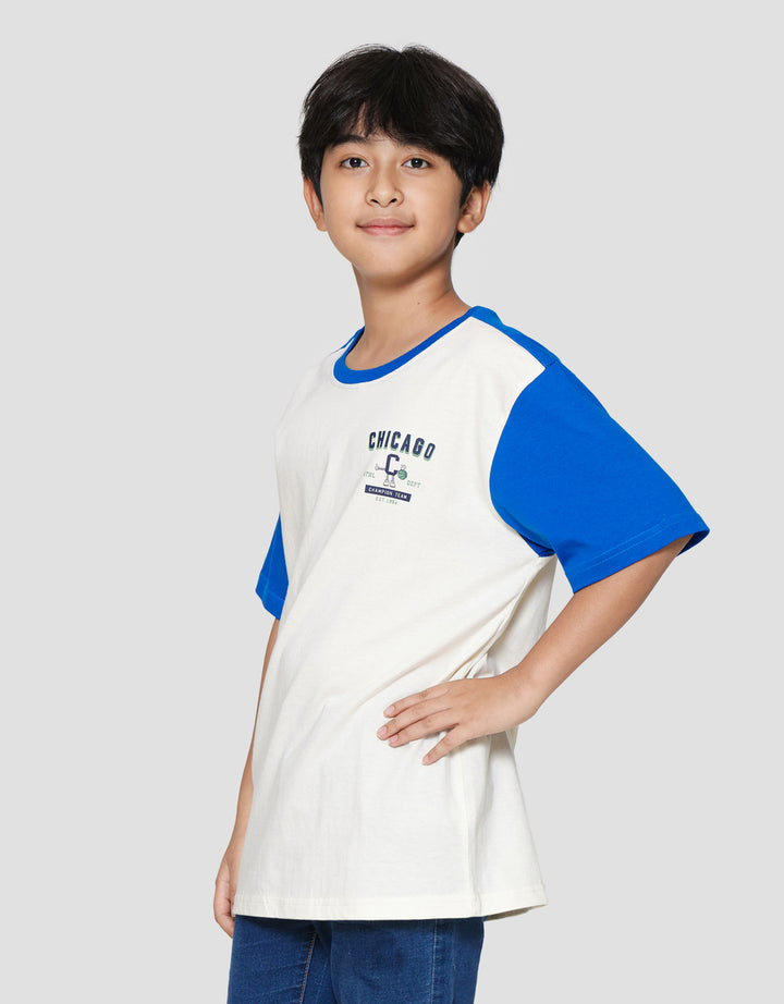 Nevada Small Front Print Basket With Contrast Kaos Anak Laki-laki