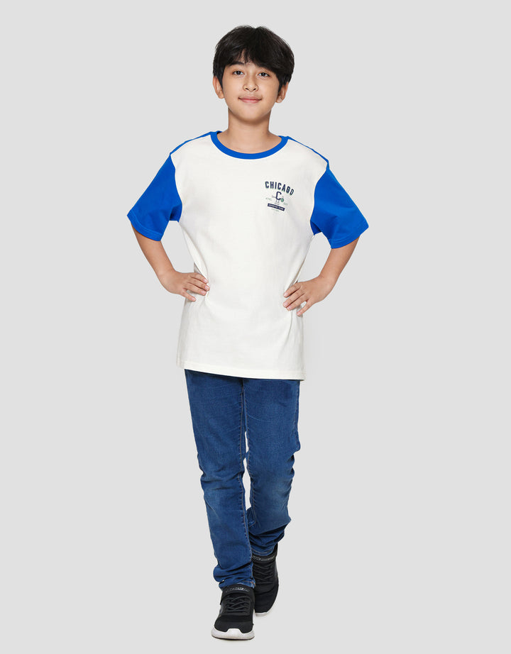 Nevada Small Front Print Basket With Contrast Kaos Anak Laki-laki