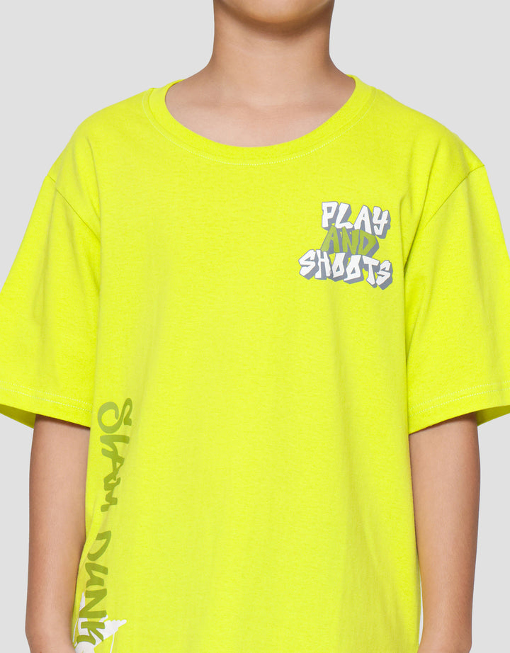 Nevada Print Slam Dunk Kaos Anak Laki-laki