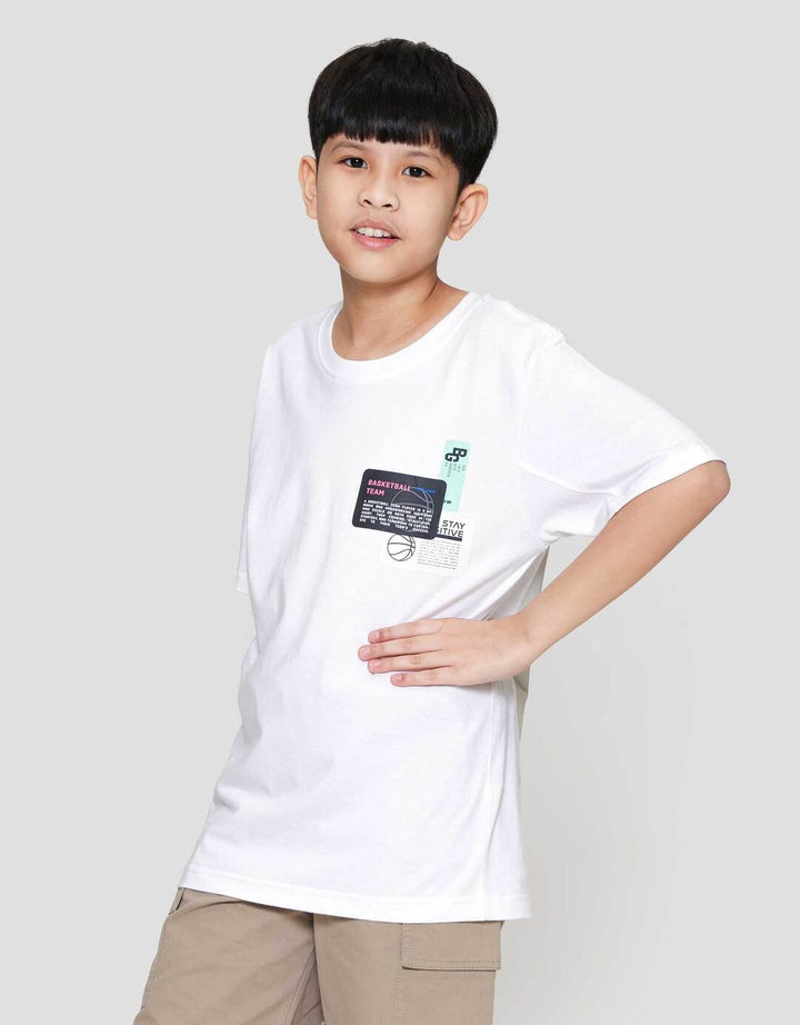 Nevada Photo Two Sided Print Basket Kaos Anak Laki-laki