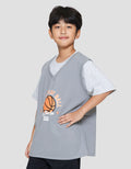 Nevada Contrast Vest Print Basket Ball Print Kaos Anak Laki-laki