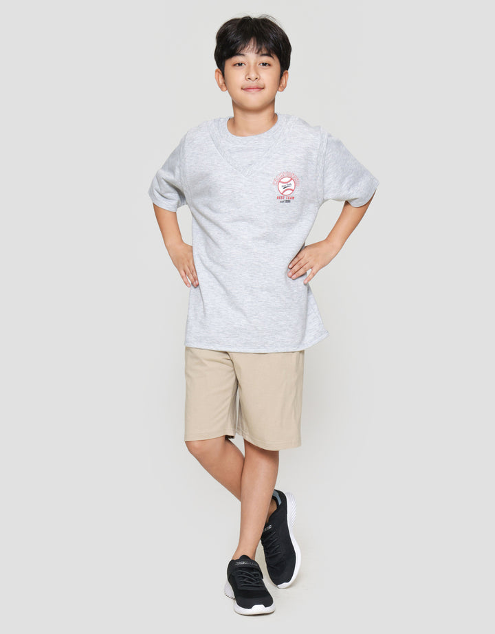Nevada Vest Small Print Kaos Anak Laki-laki