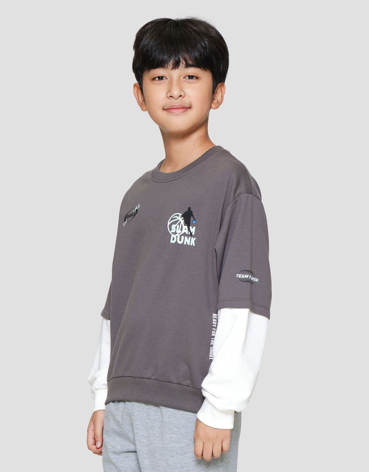 Nevada Half Zipper With Stopper Sweater Anak Laki-laki