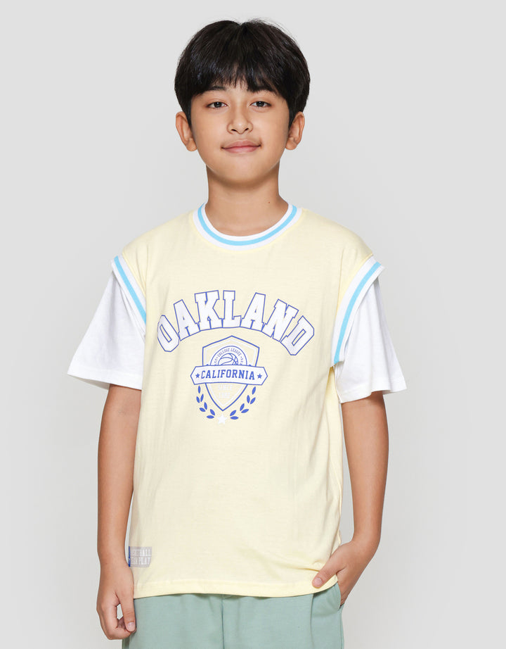 Nevada Fashion 2 Pcs Look Alike Oakland Print Kaos Anak Laki-laki