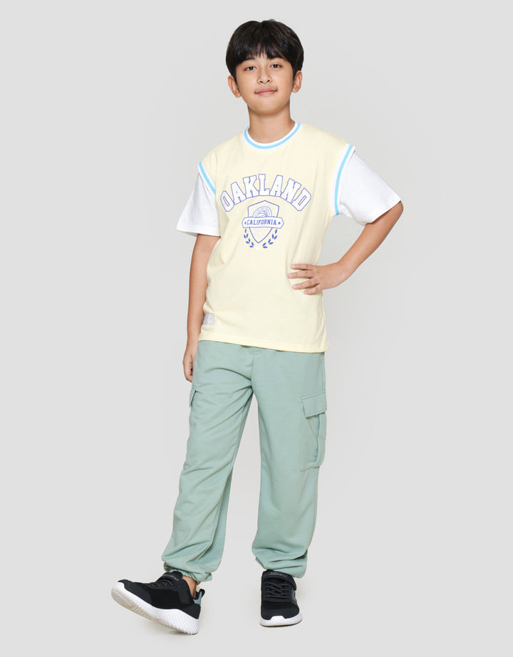 Nevada Fashion 2 Pcs Look Alike Oakland Print Kaos Anak Laki-laki