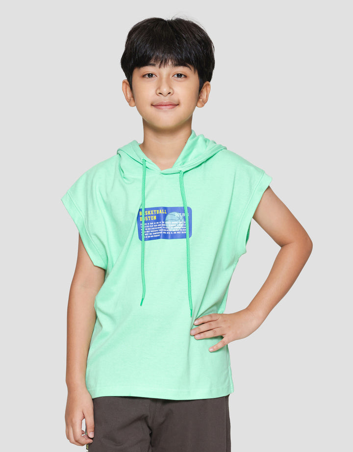 Nevada Sleeveless Hoodie With Print Print Kaos Anak Laki-laki