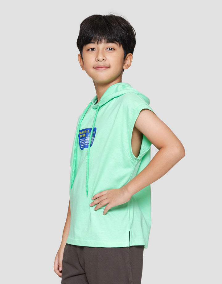 Nevada Sleeveless Hoodie With Print Print Kaos Anak Laki-laki