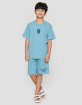 Nevada Knit With Embro With Short Print Setelan Anak Laki-laki