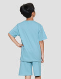 Nevada Knit With Embro With Short Print Setelan Anak Laki-laki