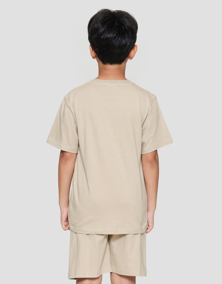 Nevada Knit Embro With Vertical Print Setelan Anak Laki-laki