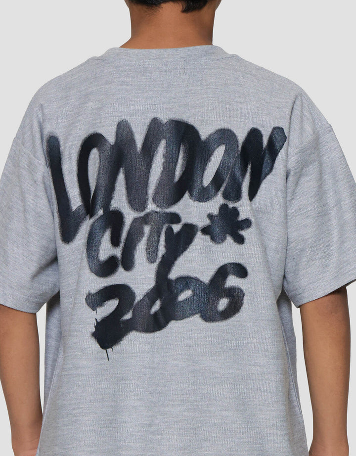 Nevada Oversize Baby Terry Print City Kaos Anak Laki-laki