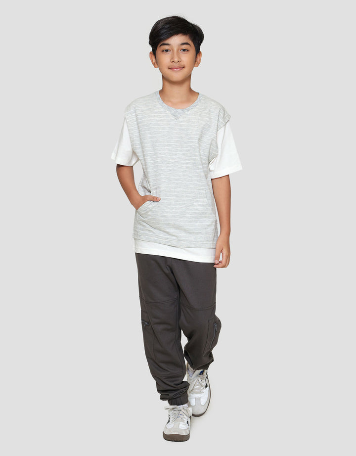 Nevada Stripes 2 Pcs Look Alike Kaos Anak Laki-laki