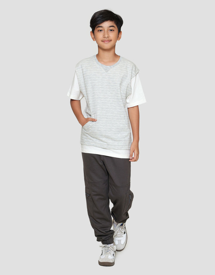 Nevada Stripes 2 Pcs Look Alike Kaos Anak Laki-laki